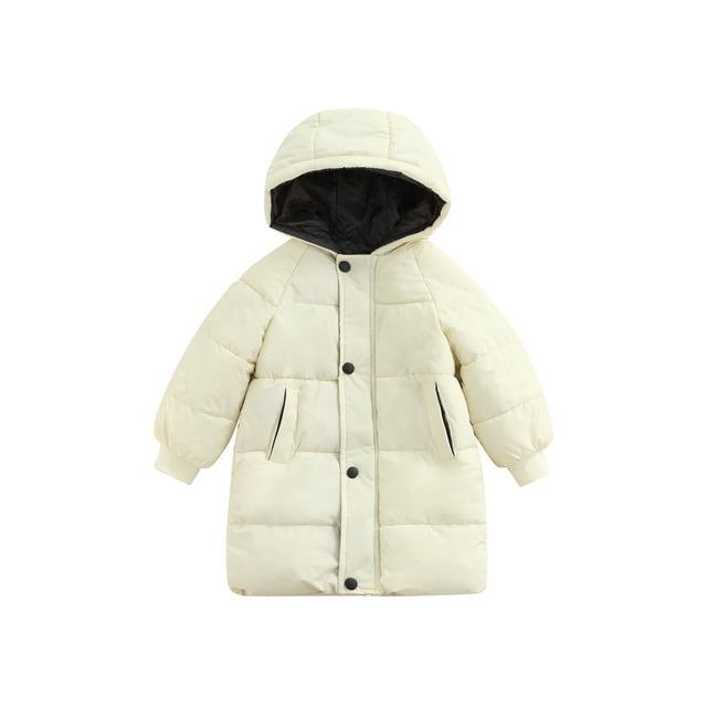 Diconna Baby Winter Hooded Jacket with Long Version Single-Breasted