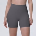 thumbnail image 2 of DORKASM ButterLuxe Biker Shorts 6" - High Waisted Workout Running Volleyball Spandex Yoga Womens Dark Gray S, 2 of 8
