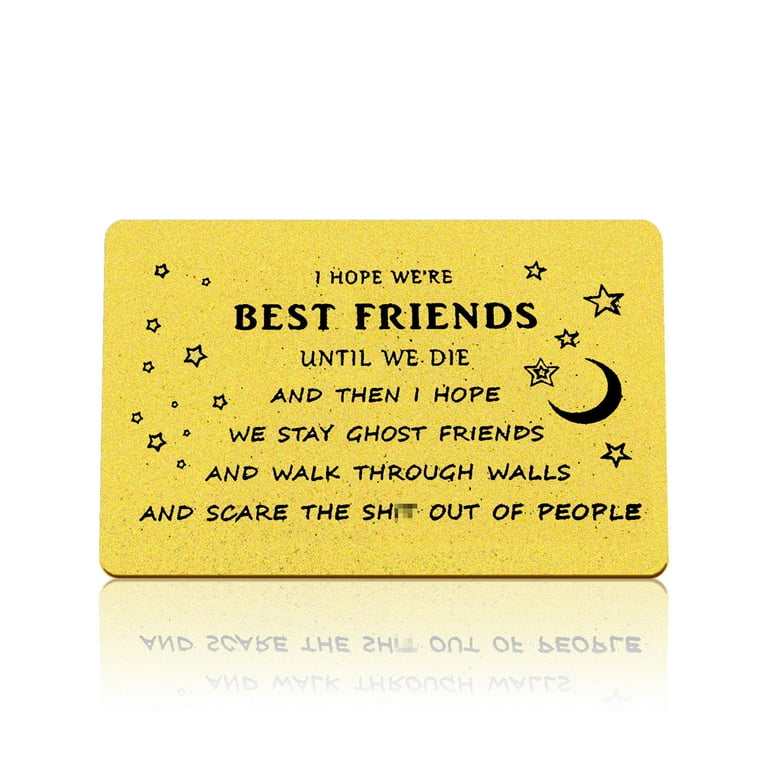 Engraved Wallet Card Insert For Friends Funny Friendship Gift Birthday  Gifts For Besties Christmas Graduation Gifts For Her Him Friendship Gifts  For Best Friend Teens Soul Sister Humorous Gift 