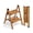 Woodgrain-2 Step, variant on 5 Step Black Iron Stepladder Portable Folding Stool for Kitchen Home Library Office