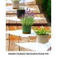 thumbnail image 6 of Cowb Manm 6.5 in Self-Watering Flower Pot 6 PACK Plastic Planter with Drainage Holes Home Deco, 6 of 7