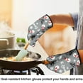 thumbnail image 4 of Cute Oven Mitts,Gray Christmas Snowman Pattern Oven Mitt 2-Pack Set,Kitchen Gloves for Oven,Heat Resistant Oven Mitts 7.7"x12", 4 of 7