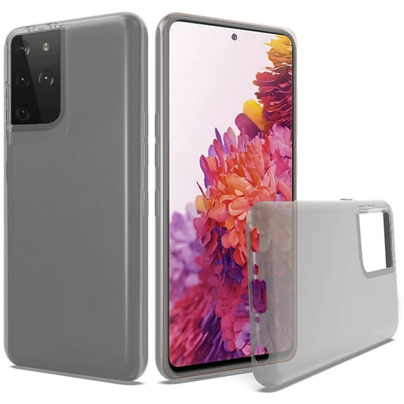 for Samsung Galaxy S21 Ultra (6.8") Case Premium Hybrid Soft Silicone Gummy TPU Gel Candy Skin Flexible Skinny Slim Thin Protector Cover ,Xpm Phone Case - Clear