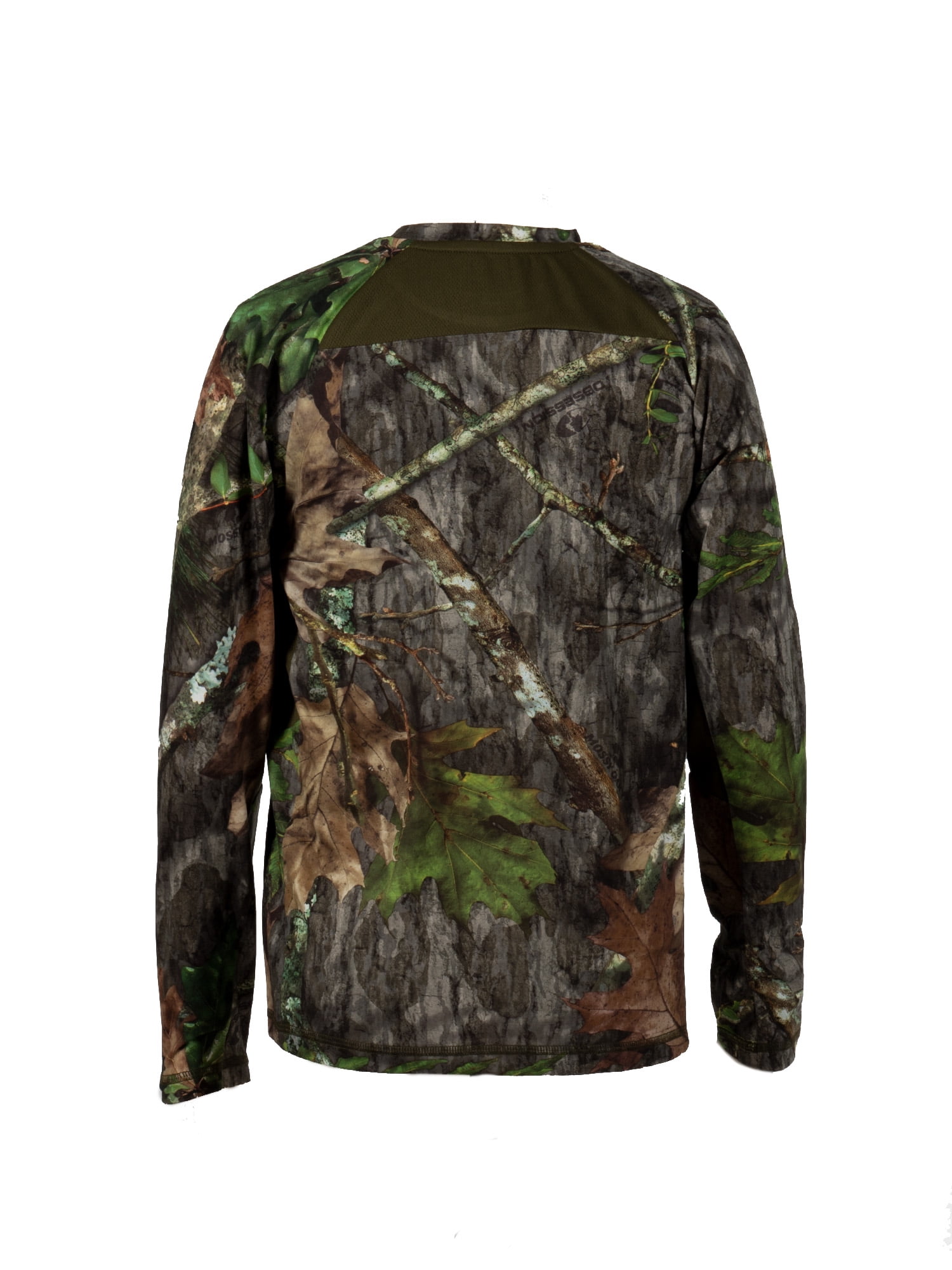 Mossy Oak Men's Long Sleeve Half-Zip Turkey Hunting Performance Camo Hoodie Pullover, Sizes S-3XL