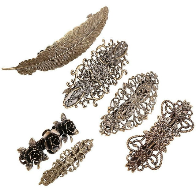 Here's a refined and professional product description based on the title you provided:\n\n \n\n**6pcs Vintage Hair Pins for Women – Elegant Copper Hair
