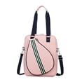 thumbnail image 3 of DYNWAVECA Tennis Bag Water Resistant Racquet Holder Practical Pouch Fashion Professional Tennis Racket Bag for Outdoor Travel Beginners pink crossbody, 3 of 10