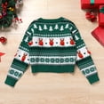 thumbnail image 2 of IWEMEK Unisex Ugly Sweater for Girls Fashion Chic Xmas Knitwear Warm Elk Printed Crewneck Pullover Classic Green Tops, 2 of 8