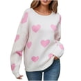 thumbnail image 2 of Xunlbb Sweaters for Women, Plus Size Tops for Women, Women's Round- Neck Printing Recreational Pullover Knitting Sweater Sleeve Tops S-XL Gifts for Her, 2 of 9