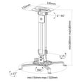 thumbnail image 5 of Duramex Projector Mount - Universal Ceiling Bracket LCD DLP Tilt 360° Swivel (Black telescope), 5 of 5