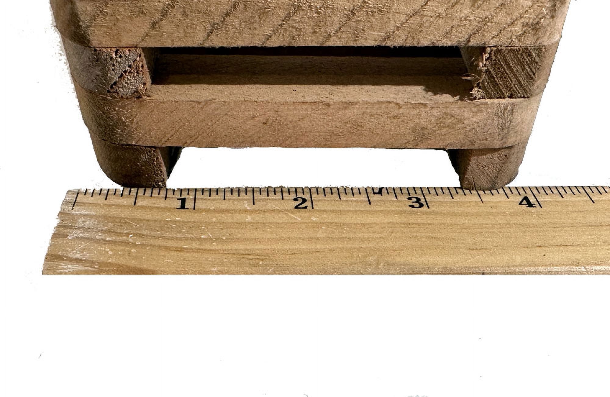 2 - 4 inch Square Wooden Hanging Orchid Basket Two 4" With Hangers