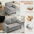 thumbnail image 3 of Soscana Modern Loveseat and Accent Chair 2 Piece Set, Small Couch Sofa Set with Wide Arms & Side Pockets, Comfy 2 Seater Sofa and 1 Seater Armchair Set for Apartment Living Room Office Studio, 3 of 7