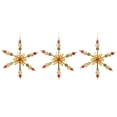 thumbnail image 2 of Set of 3 Tuscan Beaded Snowflake Christmas Ornaments, 2 of 9