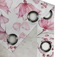 thumbnail image 4 of Ambesonne Floral Grommet Curtain, Modern Romantic Wild Ginkgo, 50"x63", Pink Dried Rose and White, 4 of 5