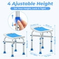 thumbnail image 5 of KEKOY Shower Chair for Elderly, 500lb Adjustable Height Bath Seat with Tool-Free Assembly, Anti-Slip FSA/HSA Eligible Shower Stool for Smaller Bathtub & Bathroom, Ideal for Seniors and Disabled Adult, 5 of 11