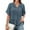 Dark Blue, variant on Women Tshirts Trendy Sawvnm Women V-Neck Sleeve Button-Front Ruffled Hem Solid Loose Casual Blouse Tank Tops for Women Green XL