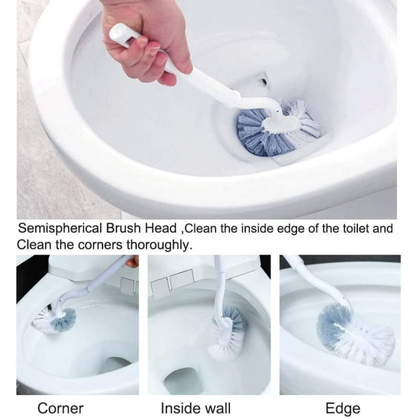 Narrow clearance toilet brush