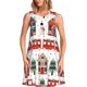 thumbnail image 1 of Fotbe Christmas Houses Vestido de Verano sin Mangas para Mujer – Vestido Midi Línea A, Estilo Camiseta Floral, Vestido Playero Casual y Fluido, 1 of 7