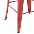 thumbnail image 5 of Pemberly Row 29" Transitional Metal Bar Stools in Red (Set of 2), 5 of 9