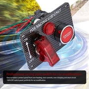 Geloo 12V Ignition Switch Panel with Engine Start Push Button Toggle Switch Panel for Racing Car