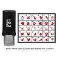 thumbnail image 1 of Printtoo Personalized Birds Theme Icons Round Rubber Stamp Self Inking Stamper 12 mm-Red, 1 of 1