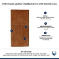 thumbnail image 4 of CTM Classic Leather Checkbook Cover with Stitched Cross, 4 of 4