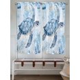 thumbnail image 6 of Living Room Curtains 72 Inches length, Blue Turtle Coastal Window Treatment Curtain Drapes, Coral Beach Nautical Ocean Light Filtering Drapes for Bedroom Laundry Room, 52"x72", 2 Panels, 6 of 7