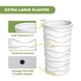 thumbnail image 3 of Outdoor Concrete Large Pots, 2PCS Outdoor Indoor Modern Planter, 20" and 18" H Decorative Tall Flower Pot for Patio, Garden, Home and Office, 3 of 7