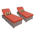 thumbnail image 1 of Chaise Florence Set de 2 Meubles de Patio en Osier Extérieur en Mandarine, 1 of 2