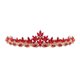 thumbnail image 2 of Red Bridal Crown with Rhinestones for Wedding Headgear Accessories One Size Fits Most, 2 of 4