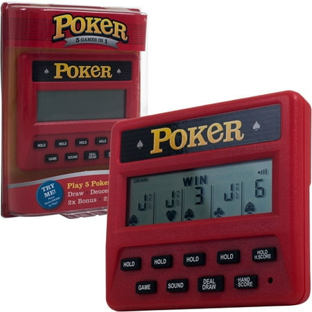 RecZone Electronic Handheld 5-in-1 Poker Game (Best Handheld Games For Kids)