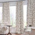 thumbnail image 2 of Cortinas Jinchan Pinch plisadas, 100% opacas, con estampado floral, 240 x 245 cm, 2 of 6