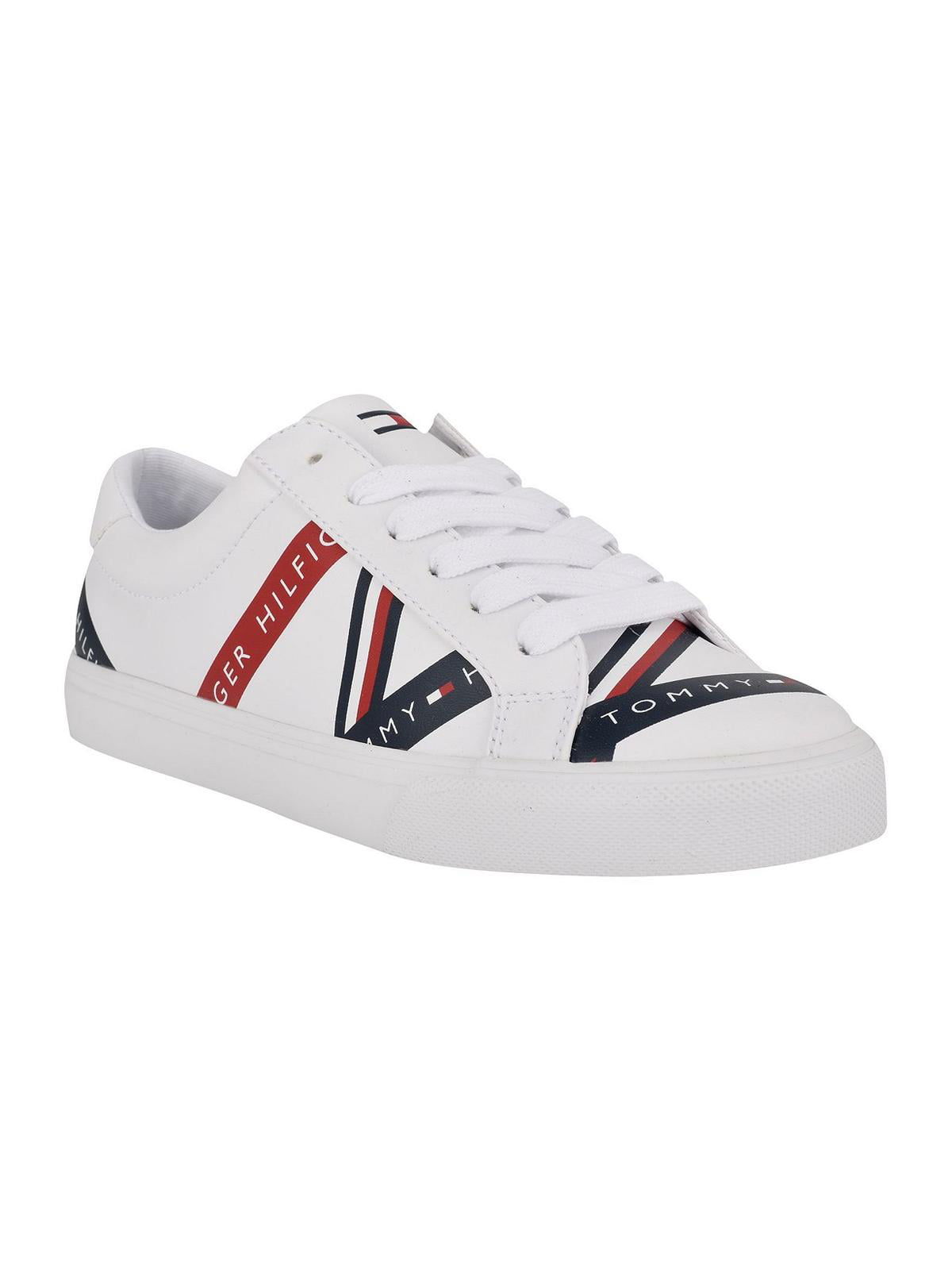 Tommy Hilfiger Womens Lacen Casual and Fashion Sneakers White 8 Medium - Walmart.com