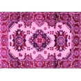 thumbnail image 1 of Ahgly Company Indoor Rectangle Geometric Pink Traditional Area Rugs, 5' x 7', 1 of 4