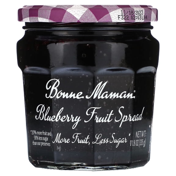 Bonne Maman, Blueberry Fruit Spread, 11.8 oz (335 g) Pack of 2