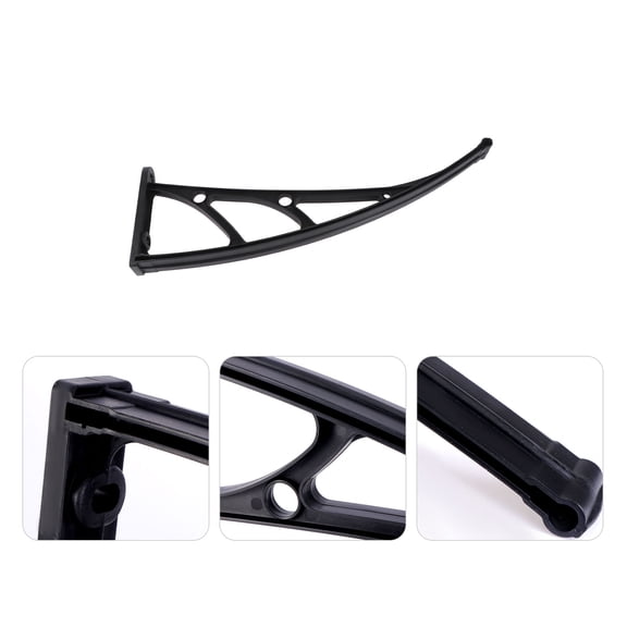 FRCOLOR 3 Pcs Door Canopy Support Bracket Steel Black for Outdoor Balcony
