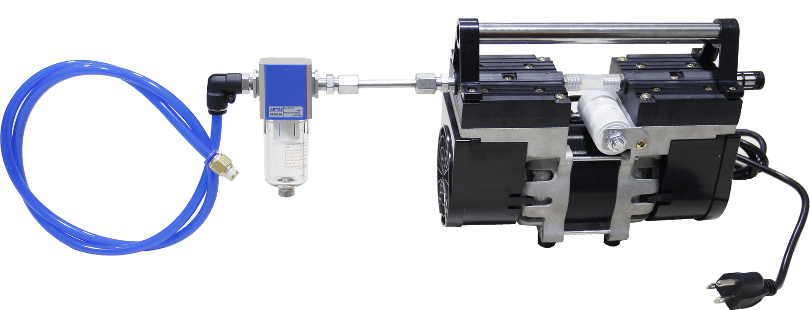 110V Oilless Brushless Diaphragm Vaccum Pump Double-Stage 100W,-950mbar