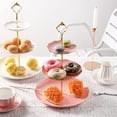 thumbnail image 3 of 3 Tier Plastic Dessert Stand Cupcake Fruit Serving Tray, Foldable Dried Fruit Display Platter for Party Wedding Home Kitchen, 3 of 5
