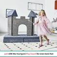 thumbnail image 6 of Yourigami Folding Kids and Toddler Foam Play Castle, 2 Pieces, Mountain Gray, 6 of 8