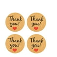 thumbnail image 1 of 50pcs Kraft Paper Thank You Stickers with Red Heart Adhesive Decorative Sealing Labels, 1 of 8