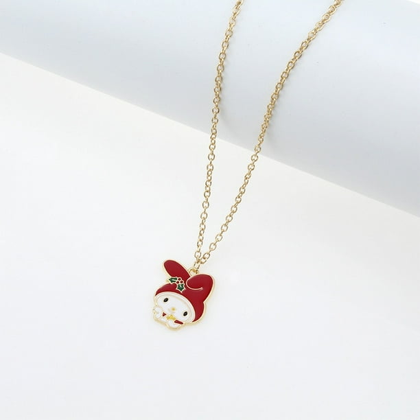 Kawaii Sanrio Anime Hello Kitty aleación Collar dibujos animados KT gato colgante chica Sexy Collar cadena como regalo de vacaciones para novia xuanjing unisex