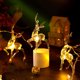 thumbnail image 2 of Guirnalda de luces LED con forma de ciervo, funciona con pilas o USB, luces navideñas de reno de 1,5 m, 10 luces LED de cristal de alce, guirnalda para bodas navideñas, 2 of 5
