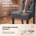 thumbnail image 5 of EOP Dining Chairs Set of 6, Modern Upholstered Fabric Dining Room Chairs, Armless Kitchen Side Chairs with Wood Legs and Padded Seat for Living Room, Bedroom, Kitchen, Gray, 5 of 9