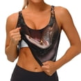 thumbnail image 3 of Uemuo Playful Baby Hippo Splash Pattern Women's Sports Bra - High Impact Support, Breathable, and Comfortable Athletic Bra for Running, Yoga, and Workouts, 3 of 9