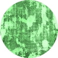 thumbnail image 1 of Ahgly Company Indoor Round Abstract Emerald Green Modern Area Rugs, 4' Round, 1 of 4