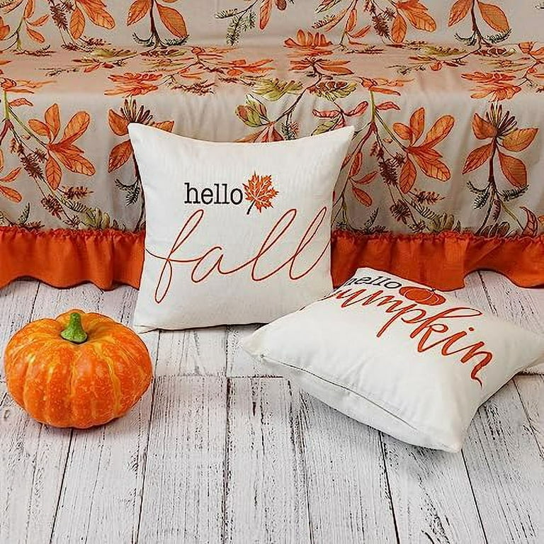 Fall Buffalo Plaid Pumpkin Maple Leaves Pillow Covers 20x20 Inch Set of 4 Thanksgiving Decorations Autumn Farmhouse Outdoor Cushion Cases for Sofa Couch Home Decor Walmart