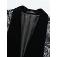 thumbnail image 3 of Beauty-Emily Men's 2-Piece Baroque Print Suit Set with Shawl Collar Blazer & Pants – Luxury Slim Fit, Long Sleeve, Wedding, Party & Formal Wear, 3 of 9