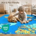 thumbnail image 4 of ODIKA 6'x9' Washable Area Rug Non-Slip, Easy Care, Large Playroom Playful Showcasing Underwater Wildlife Theme Map for Family Room, Living Room, Master Bedroom, 4 of 7
