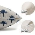 thumbnail image 4 of Blue Palm Tree Lumbar Pillow Covers 12X20 InchTropical Coconut Trees Coastal Plants Decorative Pillow Cases Set of 2 Summer Retro Cotton Linen Throw Pillows Home Decor For Sofa Couch Porch Outdoor, 4 of 6