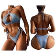 thumbnail image 1 of Txlixc Conjunto de bikini de 2 piezas para mujer, tops + traje de baño con tangas autoajustables Txlixc  Sexy, 1 of 8