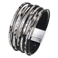 thumbnail image 4 of Pulsera para mujer, a la moda, con cierre magnético, duradera, tipo brazalete, fácil de usar. Negro, 4 of 9